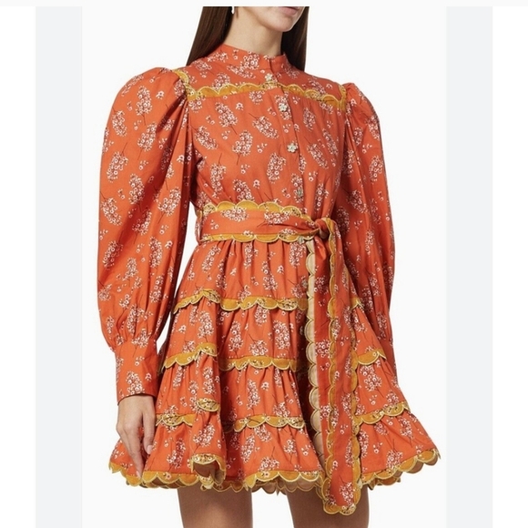 Celia B ENCINA orange mini dress - Picture 1 of 2